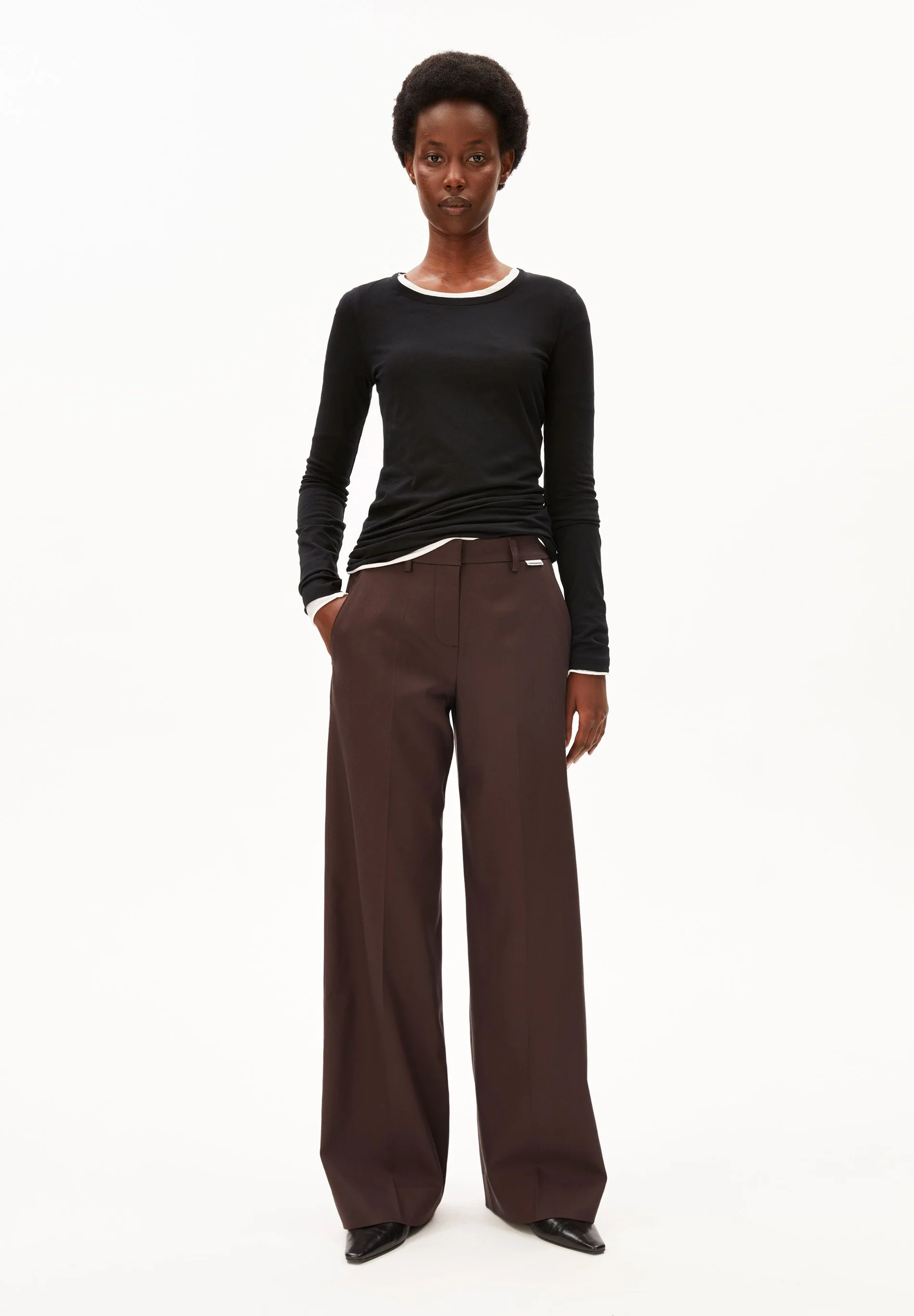 Armedagels LEANDRAA HOSE  aus TENCEL™ Lyocell Mix in claystone
