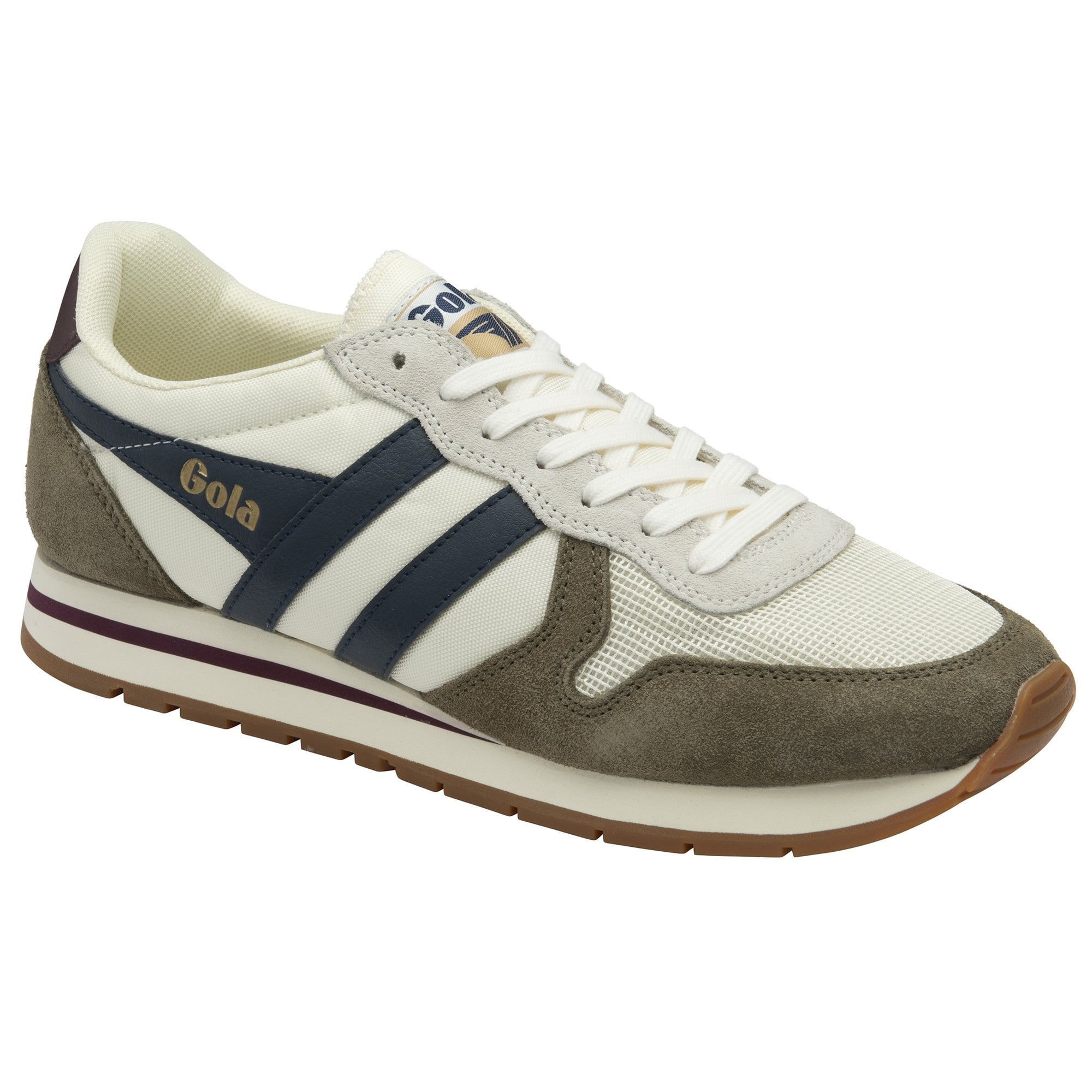 Gola Classics Sneaker Men's Daytona Trainers in Off White/Khaki/Navy