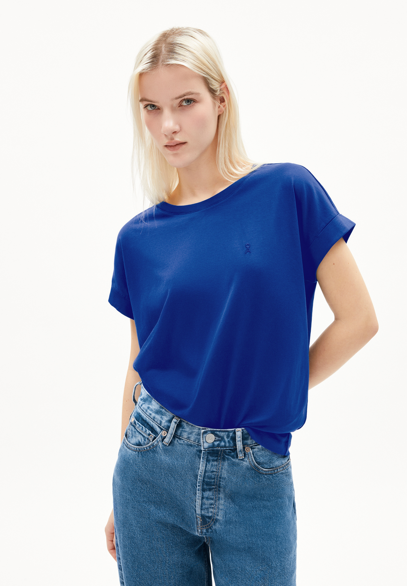 Armedangels IDAARA T-Shirt Loose Fit aus Bio-Baumwolle in lapis blue Armedangels IDAARA T-Shirt Loose Fit aus Bio-Baumwolle in lapis blue