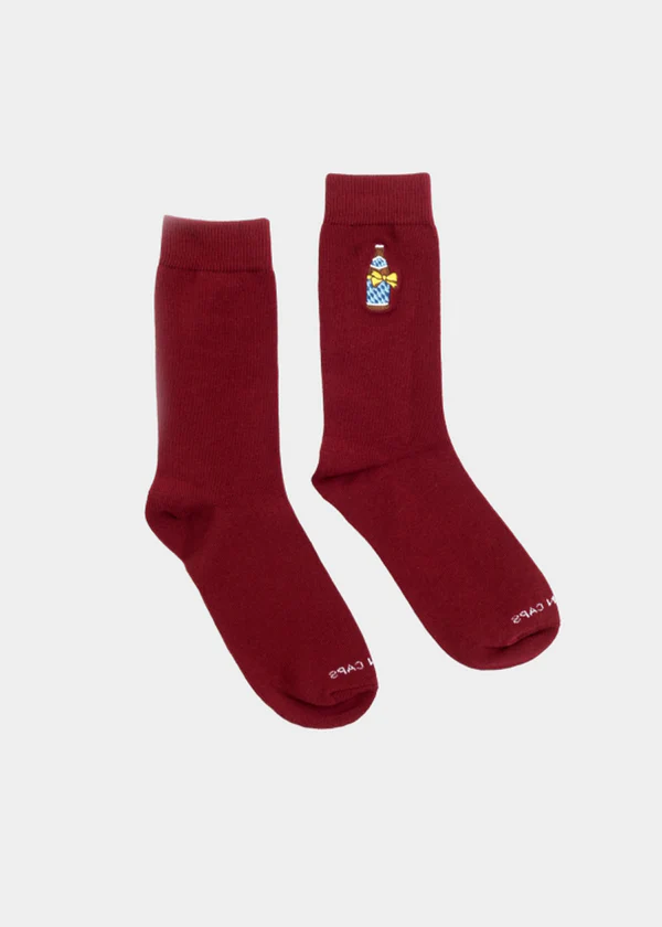 Bavarian Caps Socken "Bayerisch Hell Bier Weihnachtsedition in rot