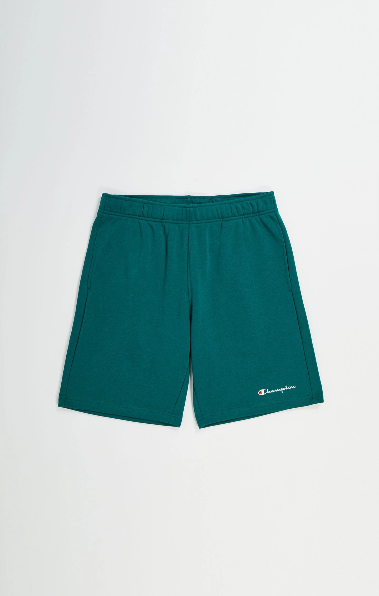 Champion Shorts aus Terry mit Champion-Logo in grün 