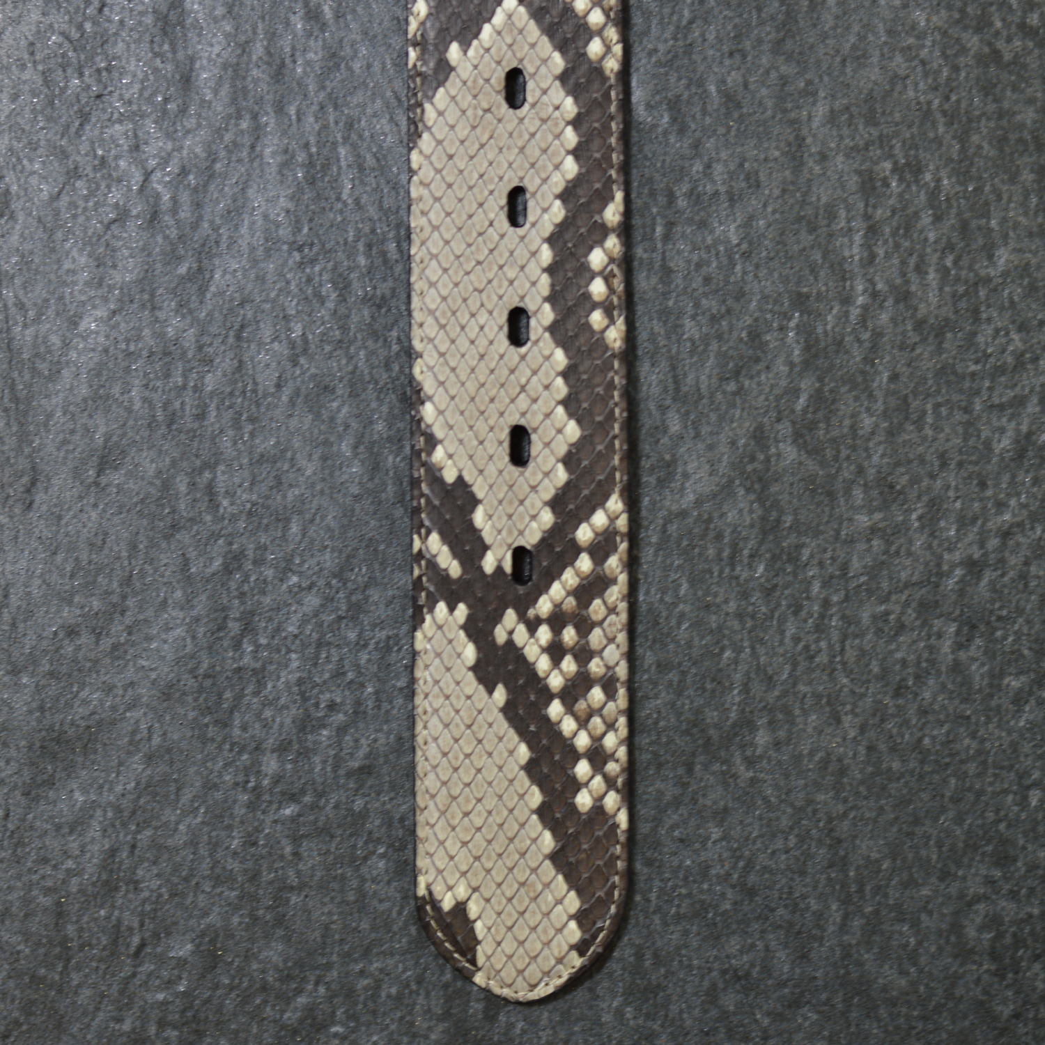 Fausto Colato Schlangenleder-Gürtel Python Breite 4,5 cm natur
