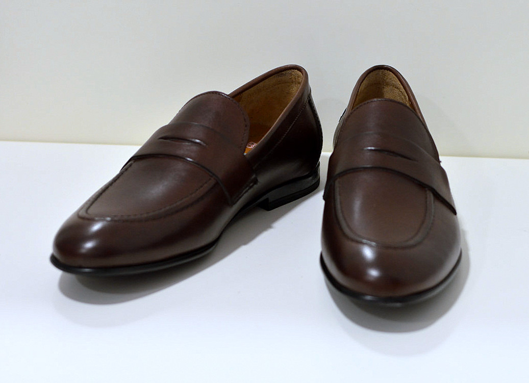 Benson Leoni Slipper aus Leder in dunkelbraun 