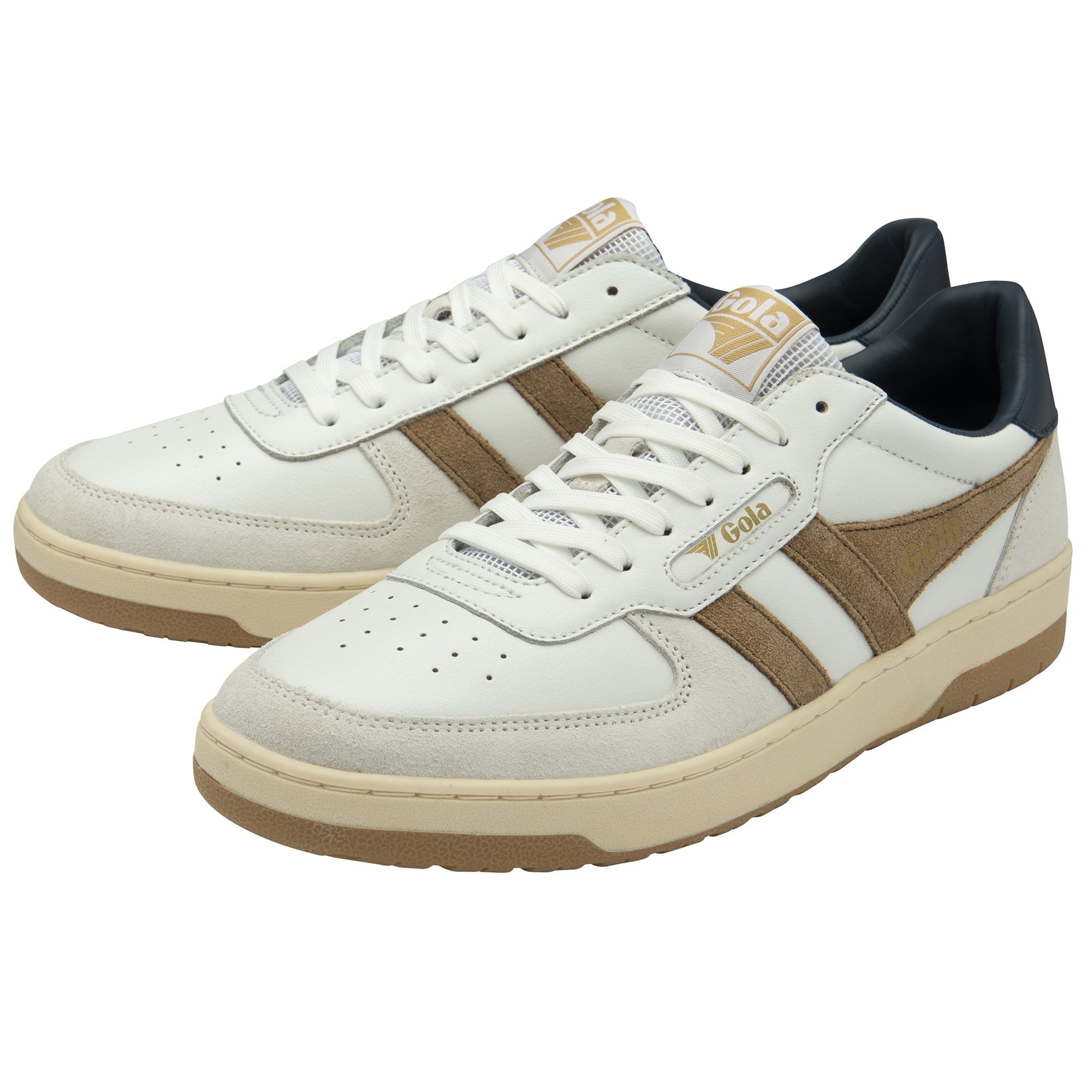 Gola Classics Sneaker Men's Hawk Trainers White/Tobacco/Navy