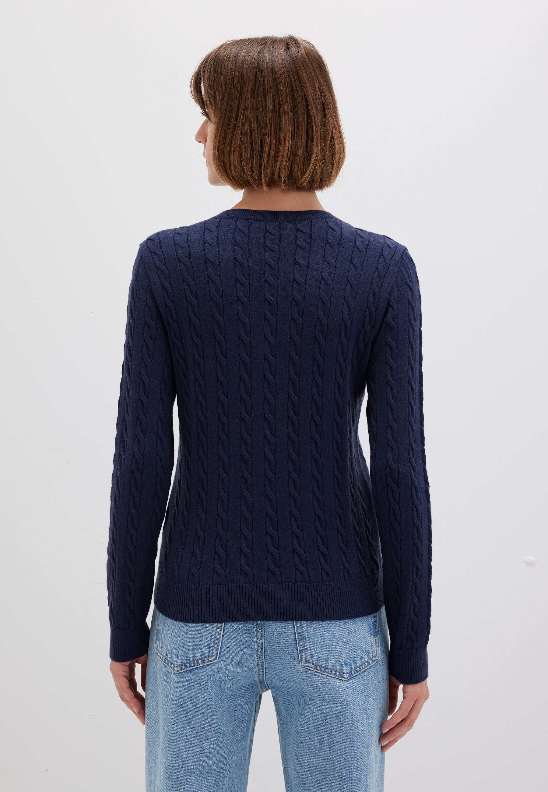 Mavi Pullover LONG SLEEVE V NECK TRICOT | Feinstrick Pullover in blau