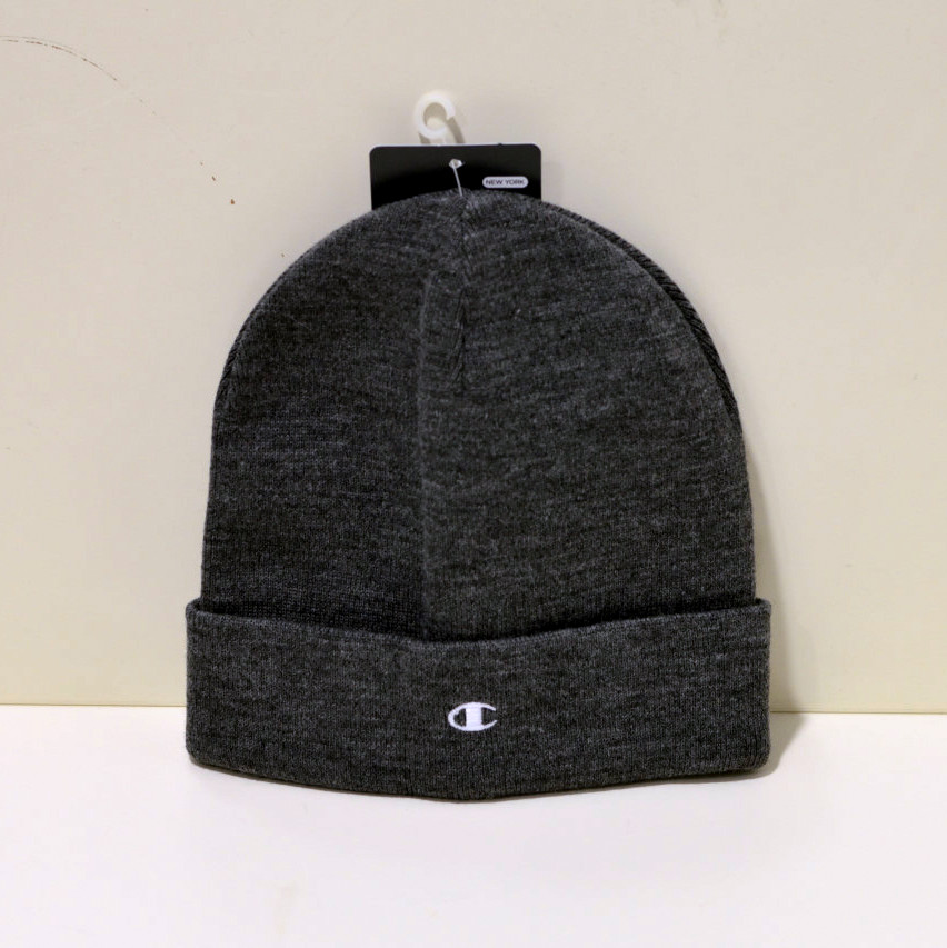 Champion Beanie Mütze Strickmütze Unisex Hat in grau