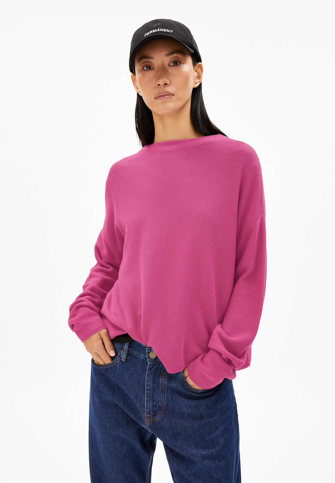 Armedangels  MERINAA LINKS LINKS Pullover Loose Fit aus Bio-Baumwolle in berry Armedangels  MERINAA LINKS LINKS Pullover Loose Fit aus Bio-Baumwolle in berry