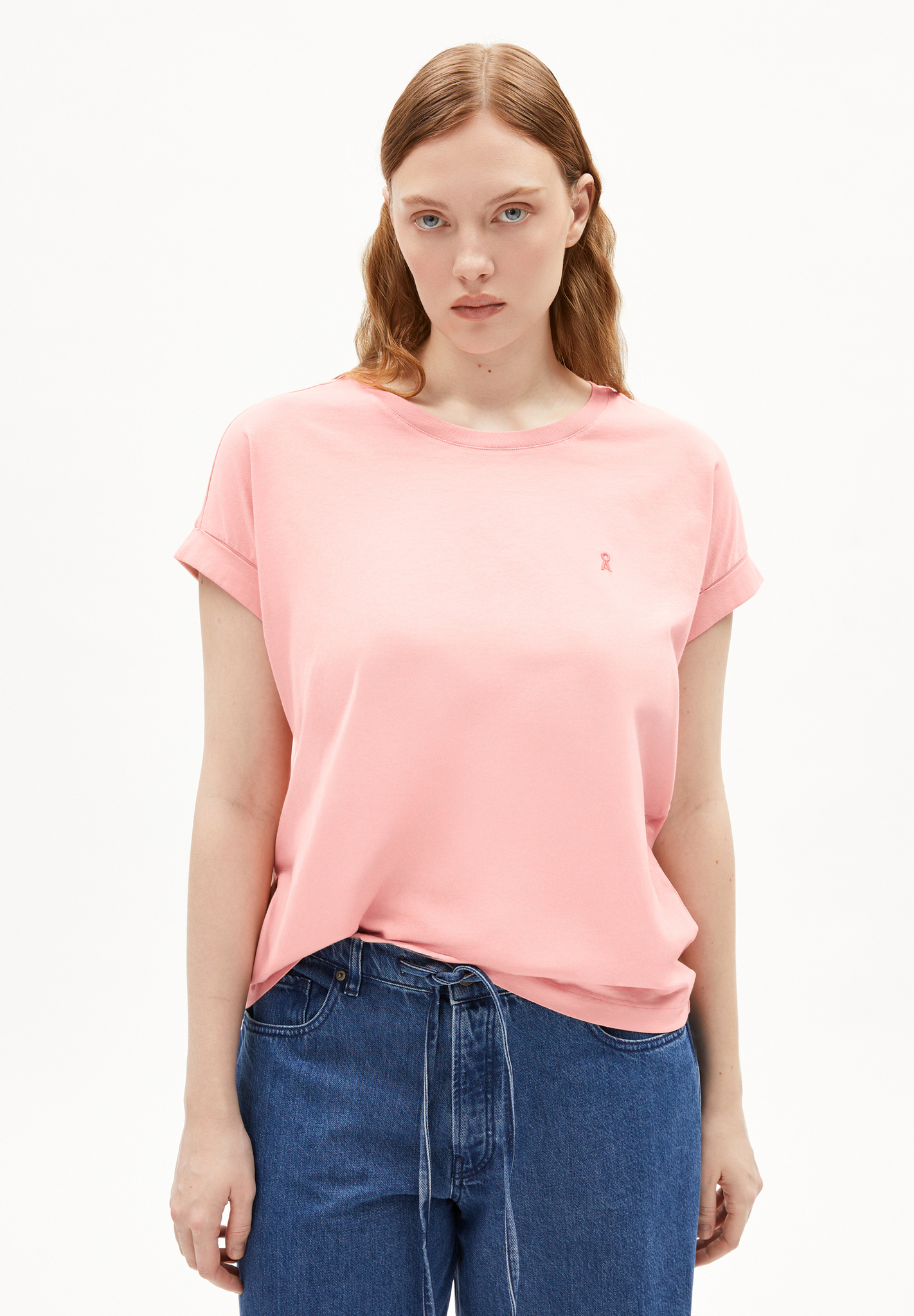 Armedangels IDAARA T-Shirt Loose Fit aus Bio-Baumwolle in deep rasalilly