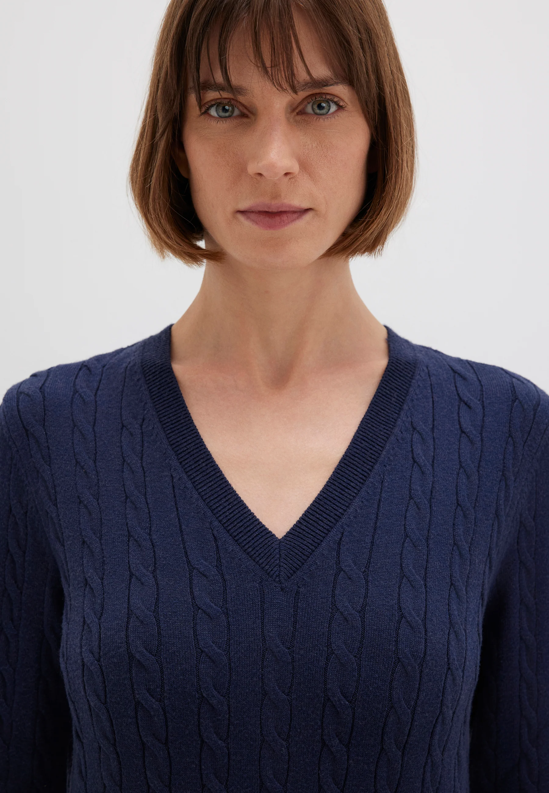 Mavi Pullover LONG SLEEVE V NECK TRICOT | Feinstrick Pullover in blau