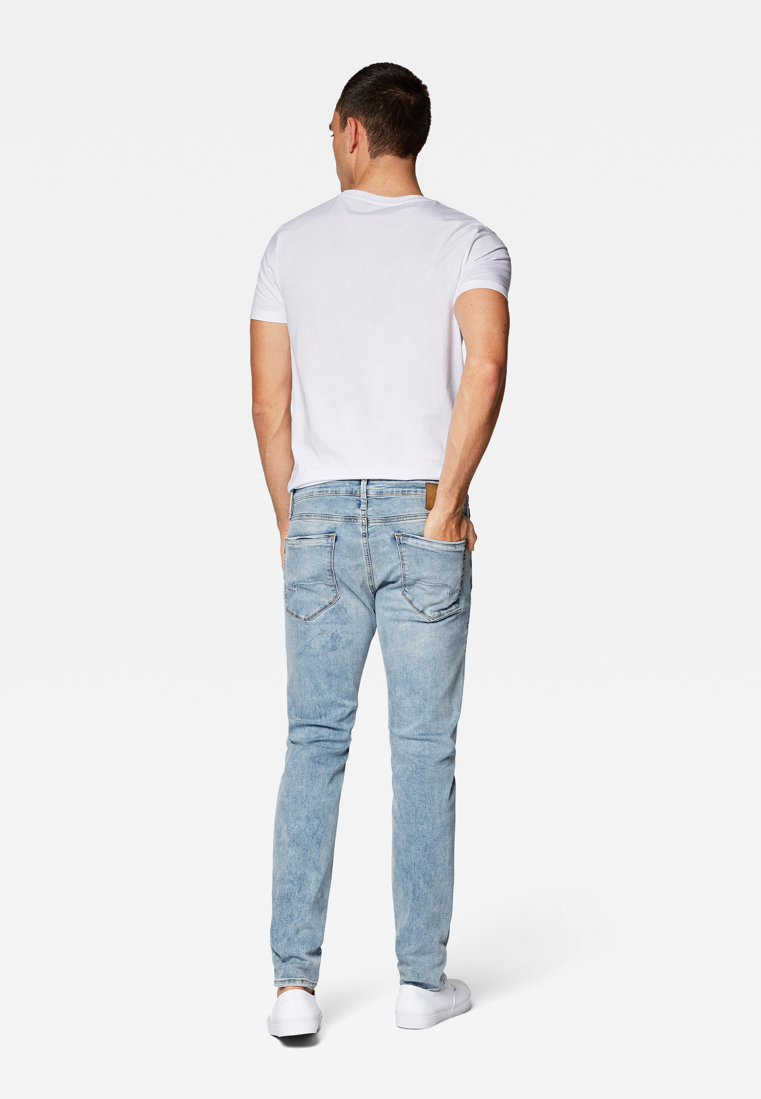 Mavi  James super skinny Jeans mit  niedriegen Leibhöhe Blau Bleched