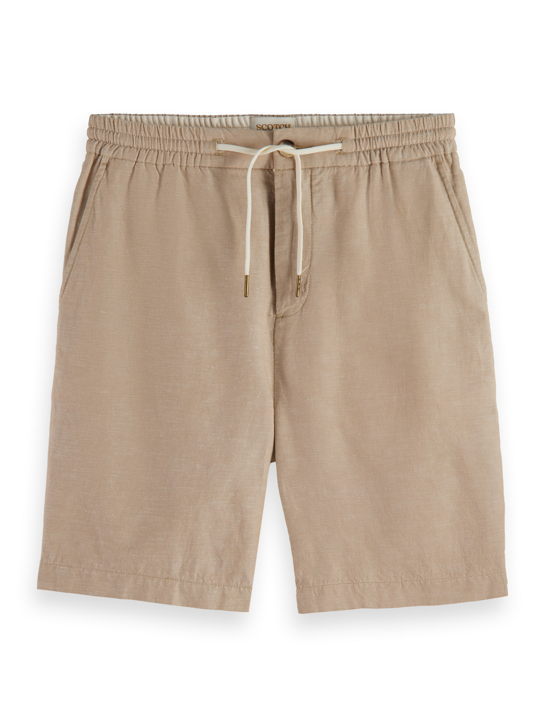 Scotch&Soda FAVE- COTTON/LINEN TWILL BERMUDA in beige Leinen Short 