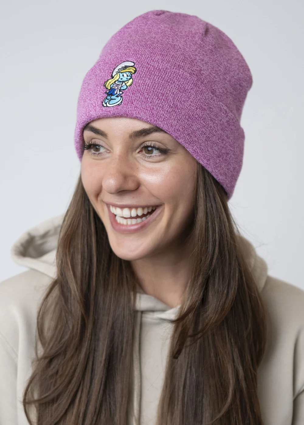 Bavarian Caps Mütze  Stick-Haum Die Schlümpfe Schlumpfine pink