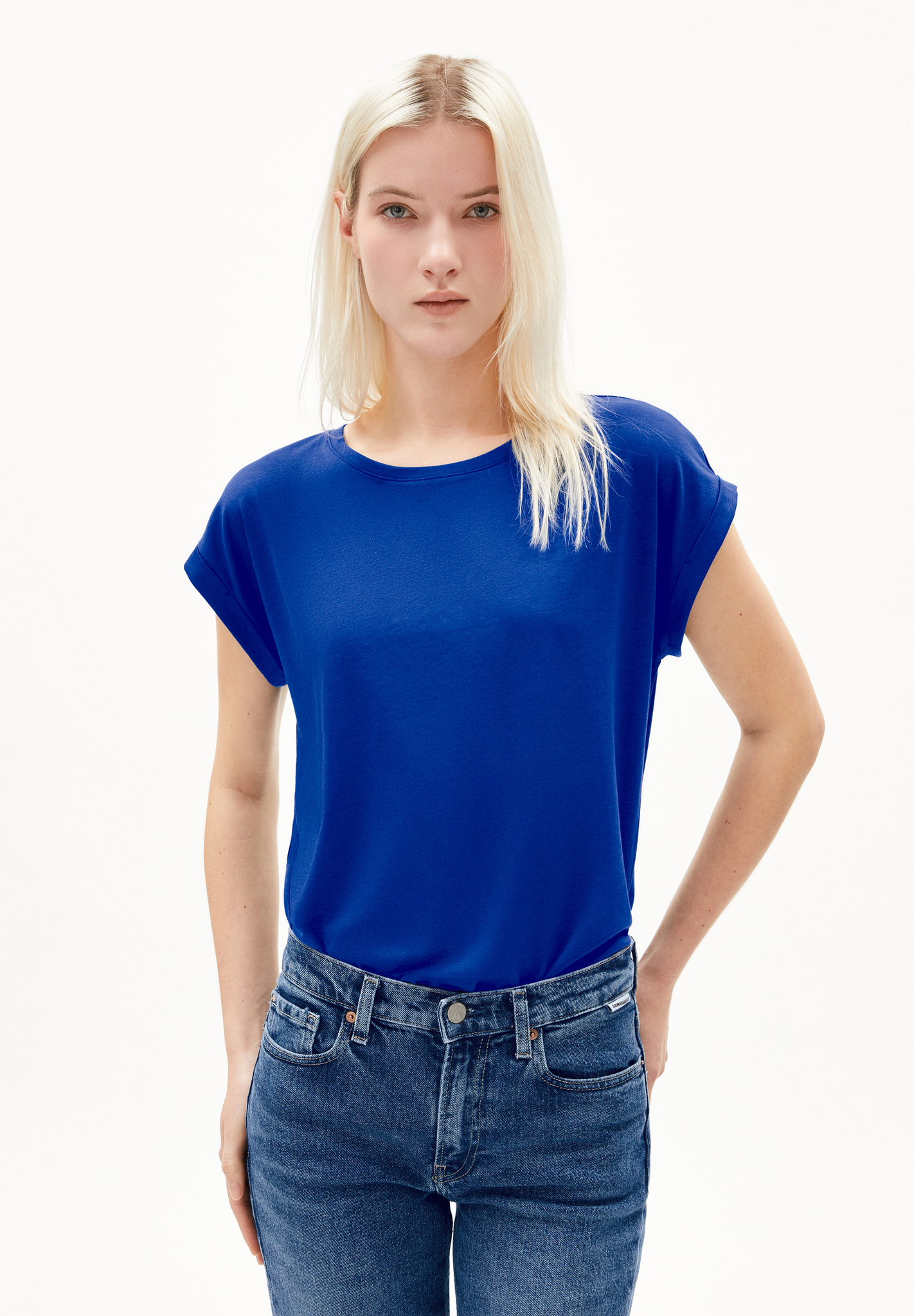 Armedangels JILAANA T-Shirt Loose Fit aus TENCEL™ Lyocell Mix in lapsi blue