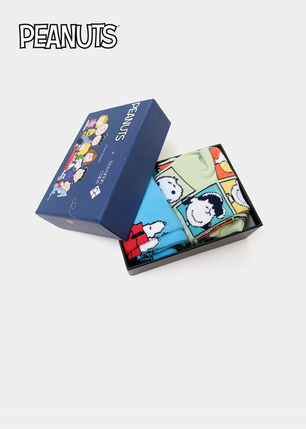Bavarian Caps 2er Sockenbox "Peanuts" Snoopy / Woodstock und co