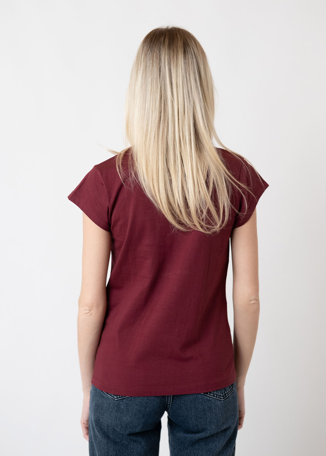 Bavarian Caps Damen T-Shirt Pippi Langstrumpf - weinrot Bavarian Caps Damen T-Shirt Pippi Langstrumpf - weinrot