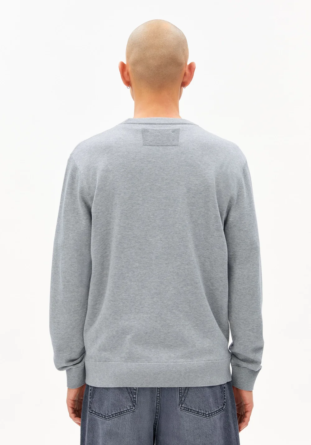 Armedagels LOUKAA STRICKPULLOVER aus 100% Bio-Baumwolle in silver melange / grau