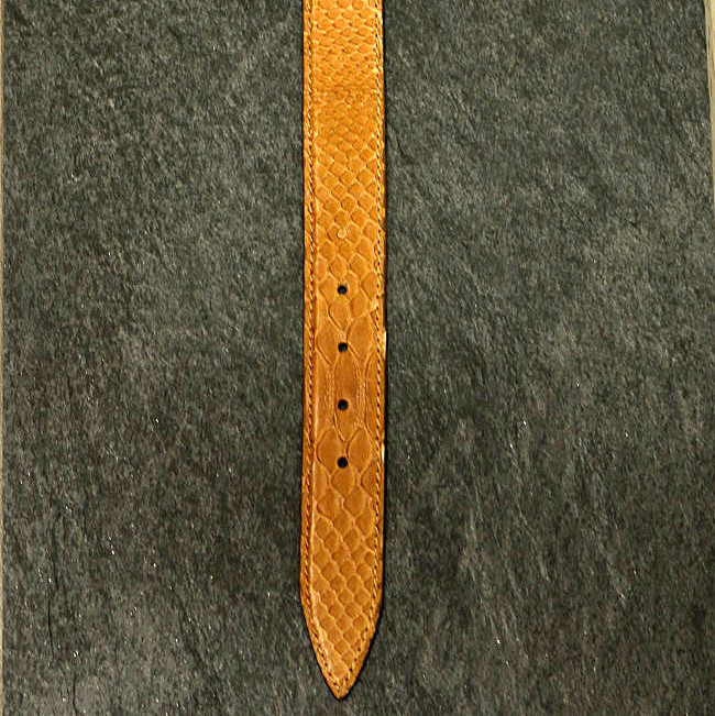Ralph Gladen Schlangenledergürtel Python Breite 3,5cm in hellbraun