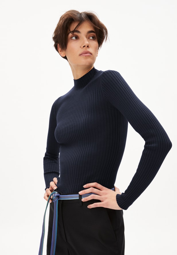 Armedangels ALAANI Pullover aus Bio-Baumwolle in blau