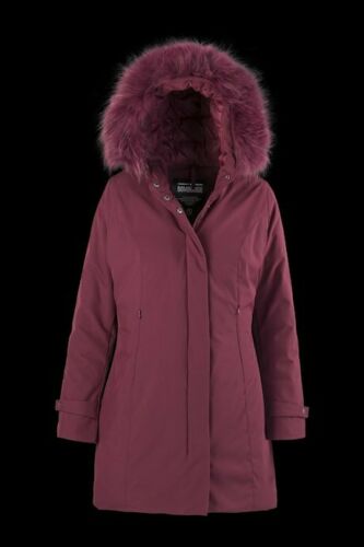 BOMBOOGIE Damen Mantel / Parka CW 4638 T mit Echtfell (Waschbär) / Lila