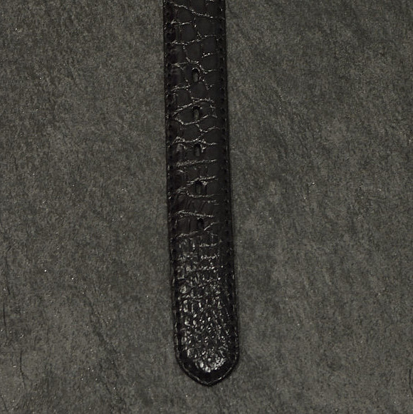 Fausto Colato Gürtel aus Alligatorleder Breite 4,0 cm schwarz