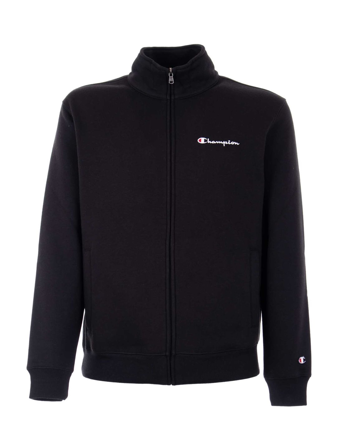 Champion Script Logo Full-Zip Sweatshirt in schwarz 219212