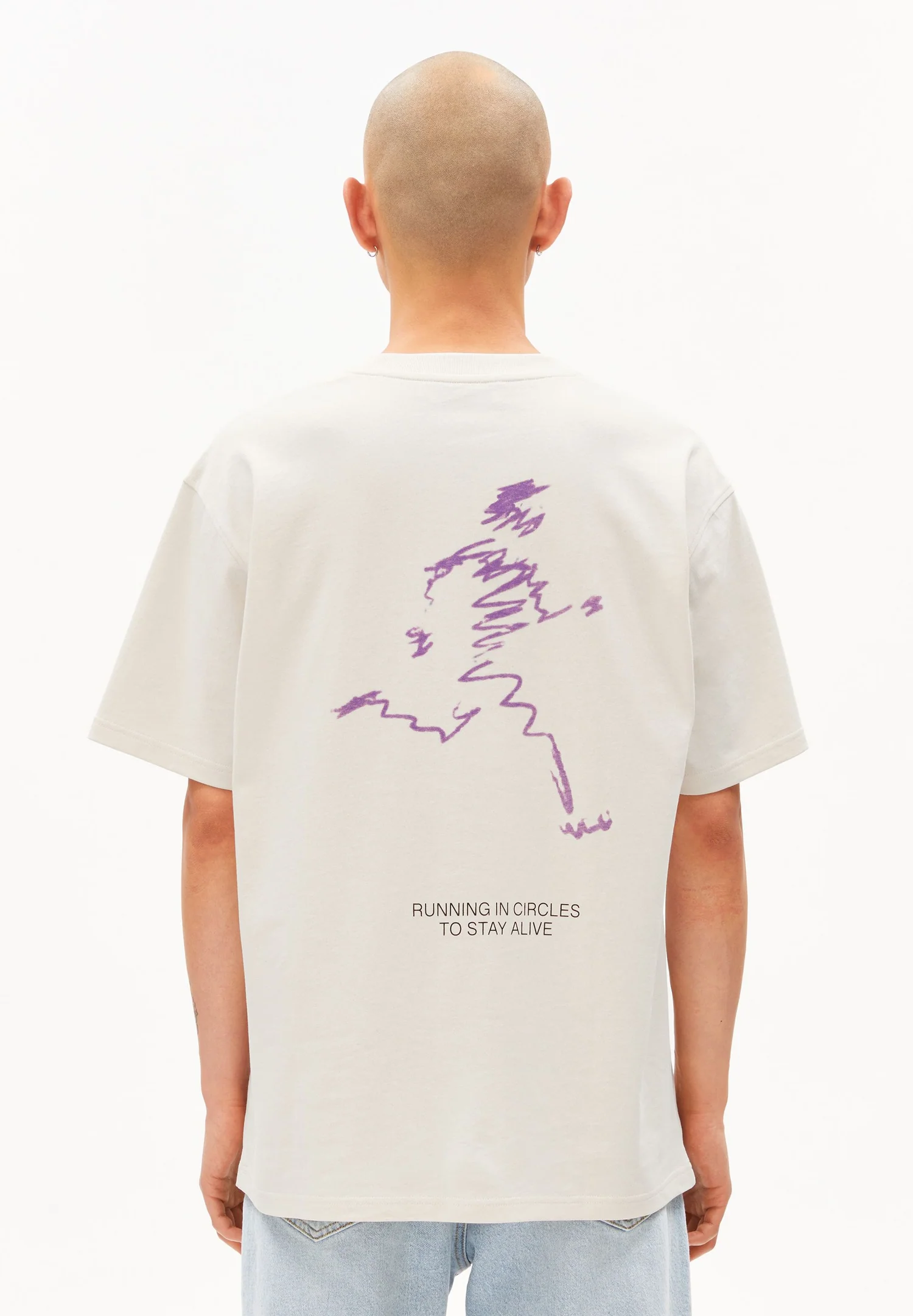 Armedangels MAARKOS UN-WASTED T-SHIRT recyceltem Baumwoll-Mix in pure