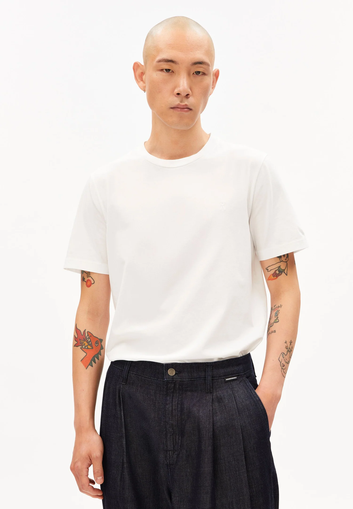 Armedangels JAAMES T-SHIRT 100% Bio-Baumwolle in weiß