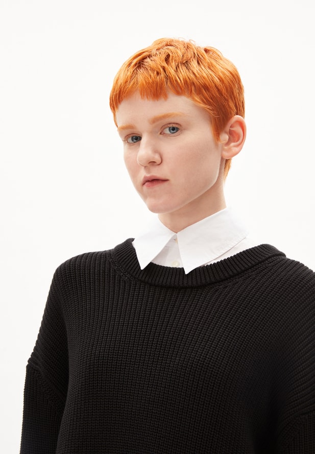 Armedangels NURIAA Pullover Loose Fit aus Bio-Baumwolle in black 