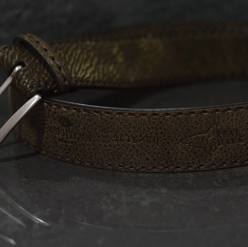 Fausto Colato Hai Leder-Gürtel Sharkbelt Breite 4,0cm naturbelassen