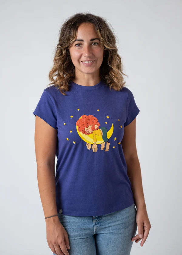 Bavarian Caps T-Shirt Pumuckl schläft" - blau -FT60-1