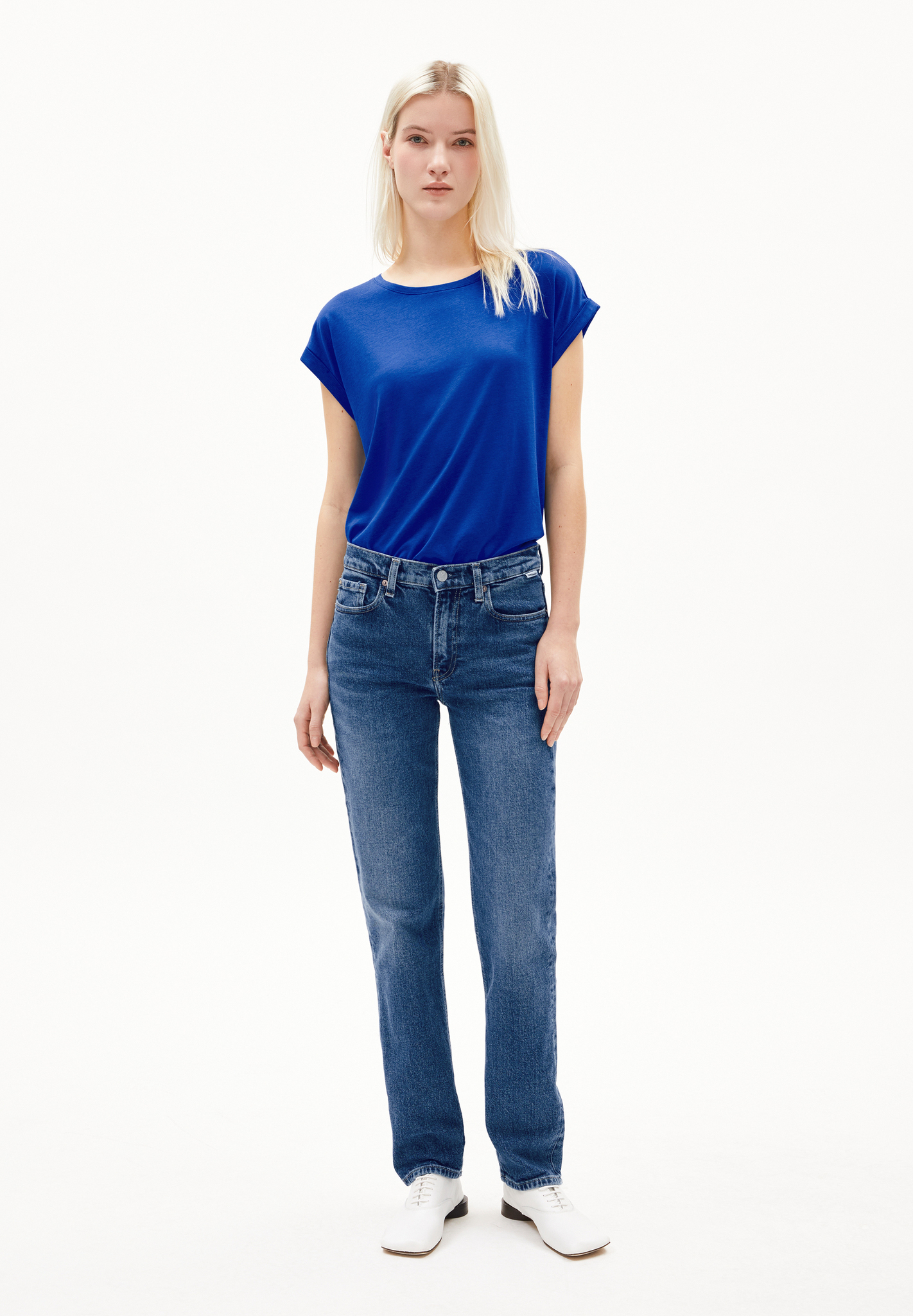 Armedangels JILAANA T-Shirt Loose Fit aus TENCEL™ Lyocell Mix in lapsi blue Armedangels JILAANA T-Shirt Loose Fit aus TENCEL™ Lyocell Mix in lapsi blue