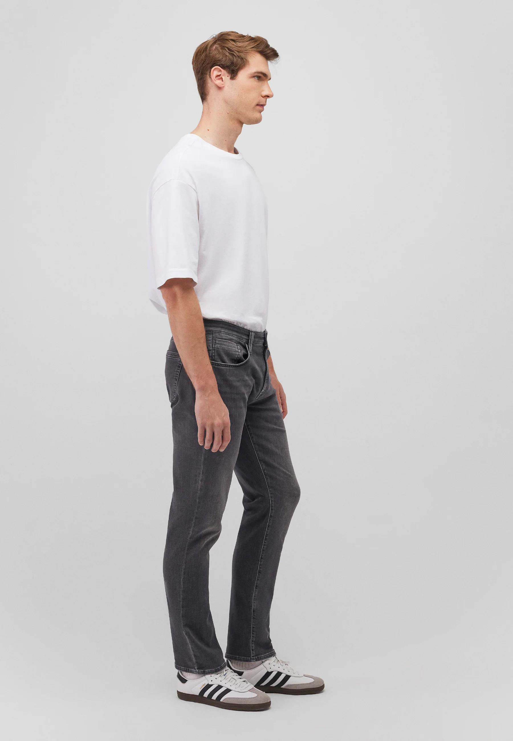 Mavi Jeans MARCUS | Slim Straight Leg, Zip Fly Smoke Brushed Sporty