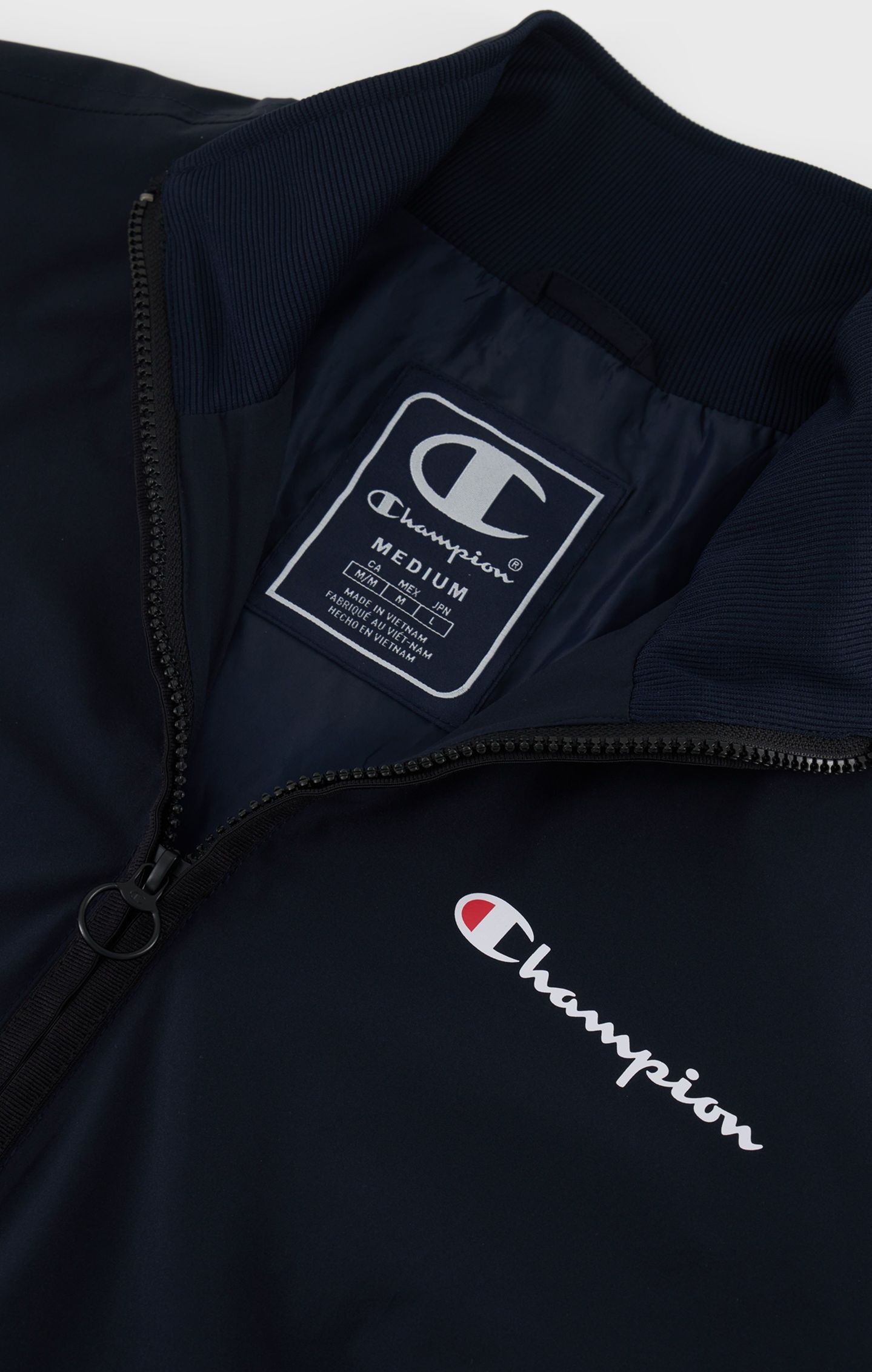 Champion Leichte Retro Jacke mit Champion-Logo in schwarz 