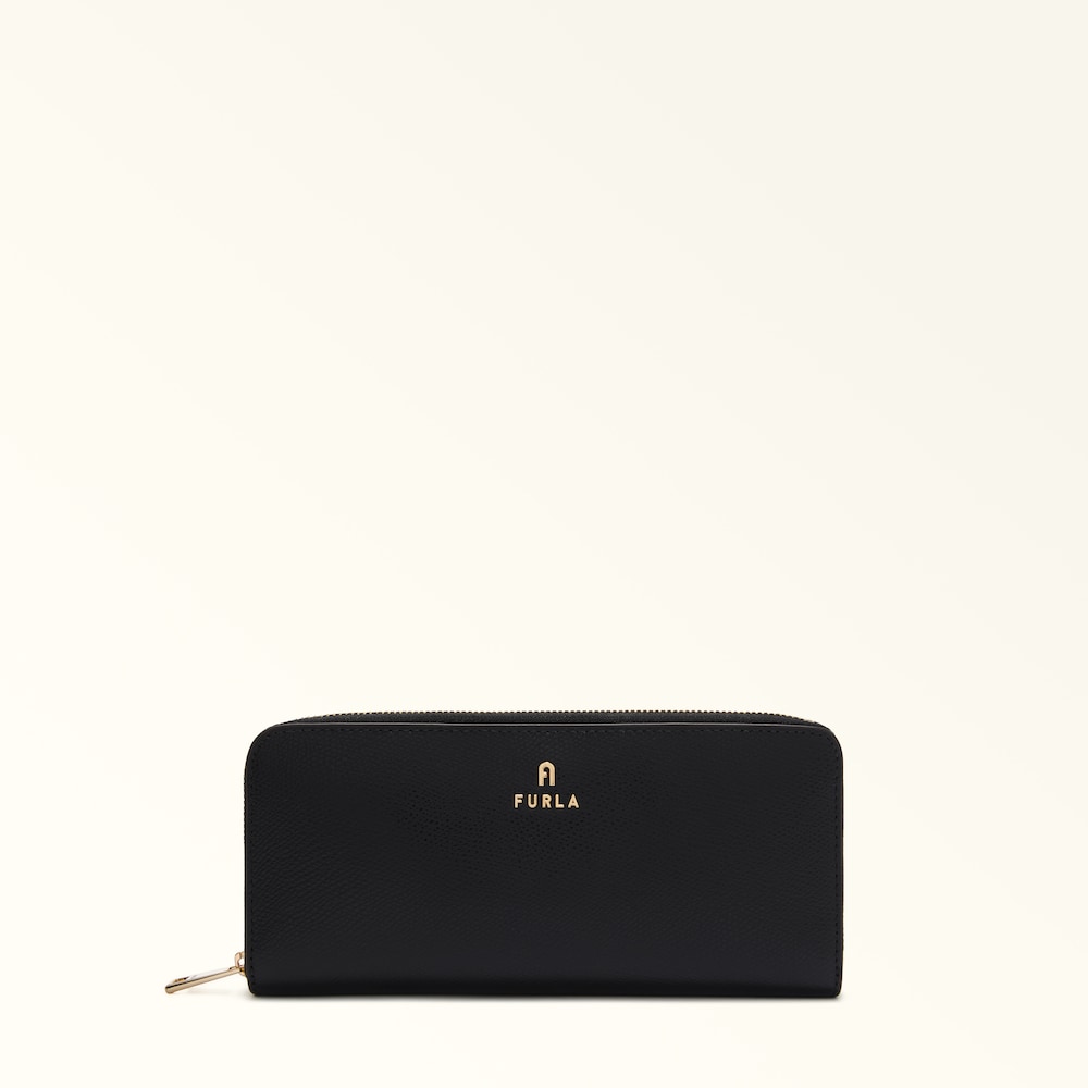 Furla Camelia Zip-around portemonnaie L in nero / Geldbörse in schwarz Furla Camelia Zip-around portemonnaie L in nero / Geldbörse in schwarz