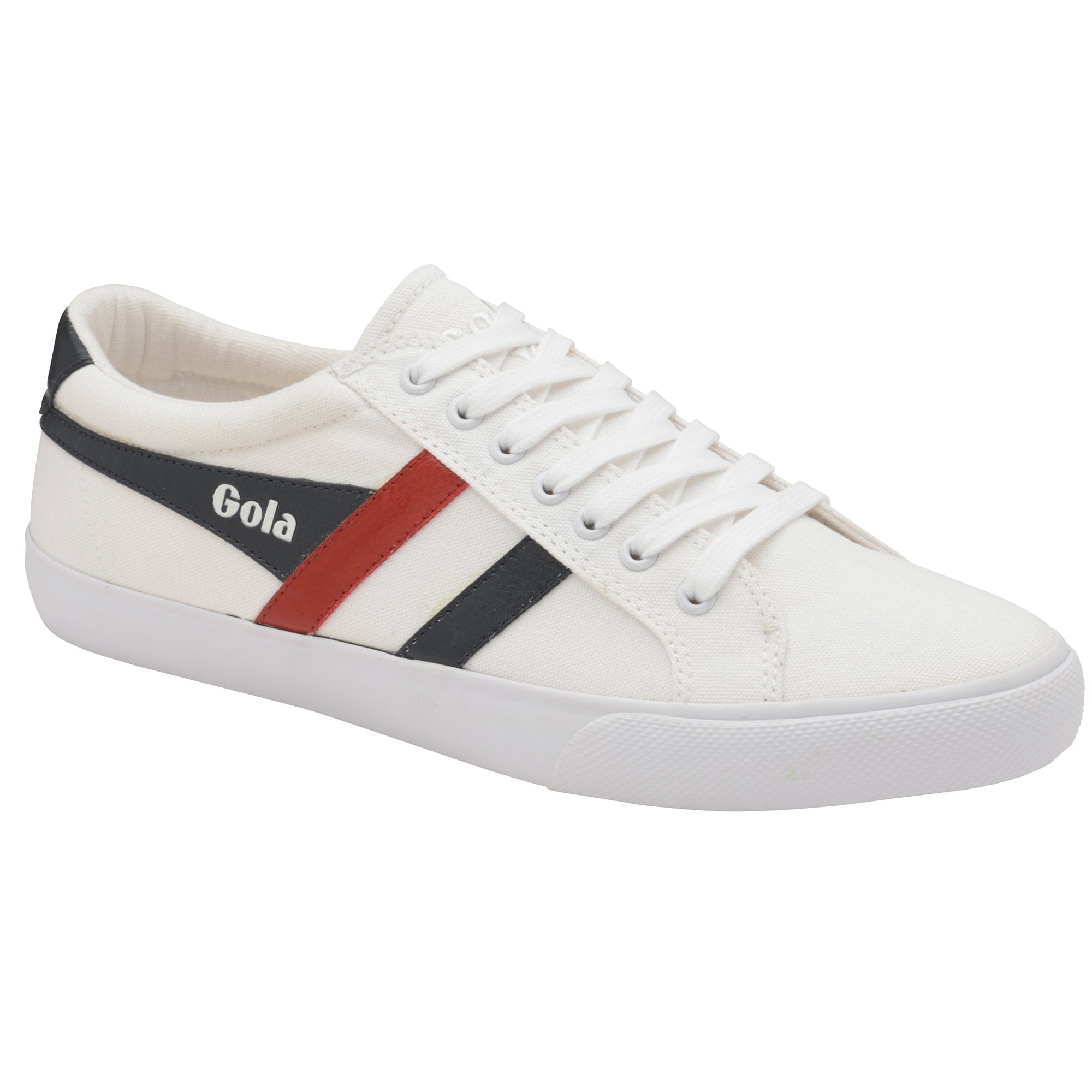 Vegan Gola Classics Men's Sneaker Varsity Trainers in White/Navy/Red Vegan Gola Classics Men's Sneaker Varsity Trainers in White/Navy/Red
