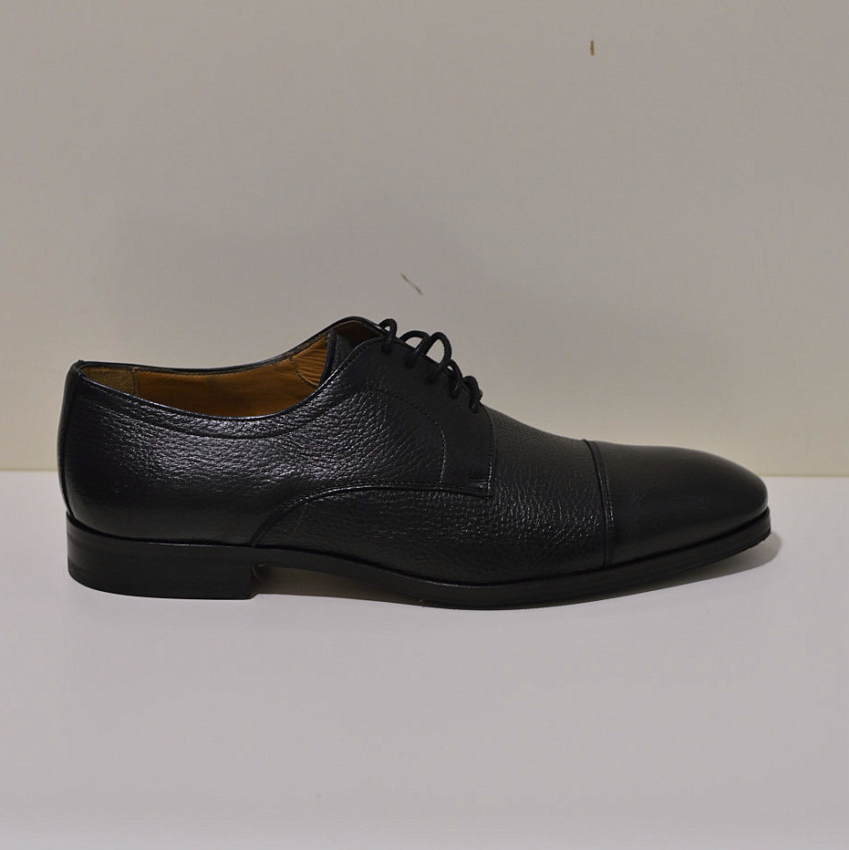  Berwick x Paco Milan Halbschuh aus edlem Hirschleder in schwarz mit genähter Ledersohle