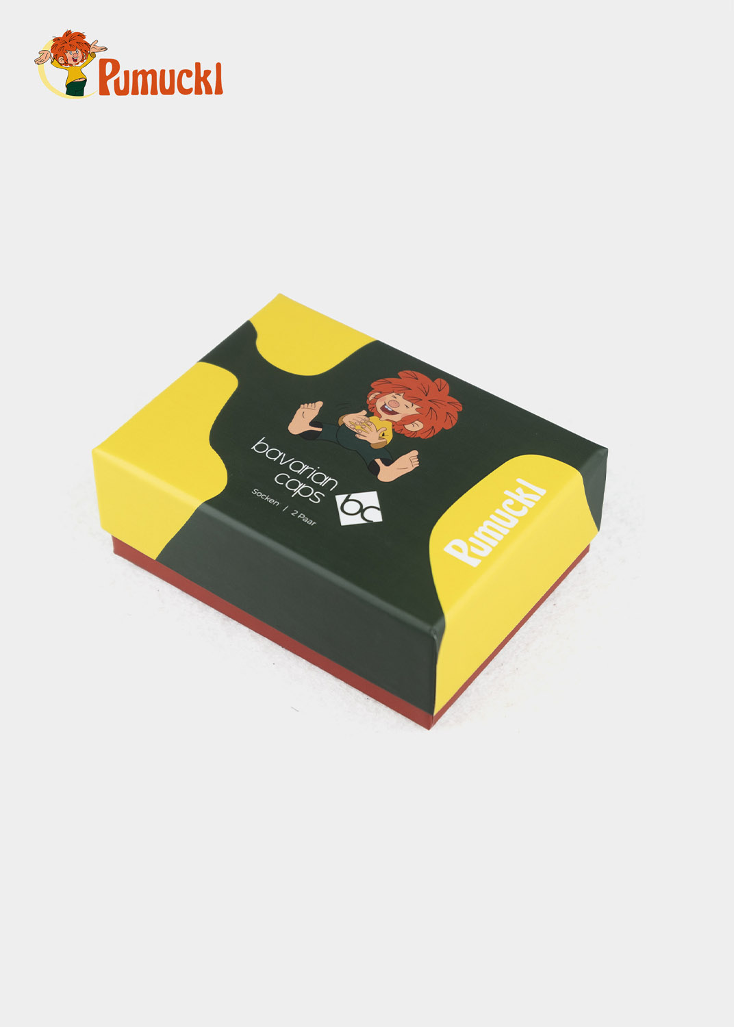 Bavarian Caps 2er Sockenbox "Pumuckl", v2 / neu