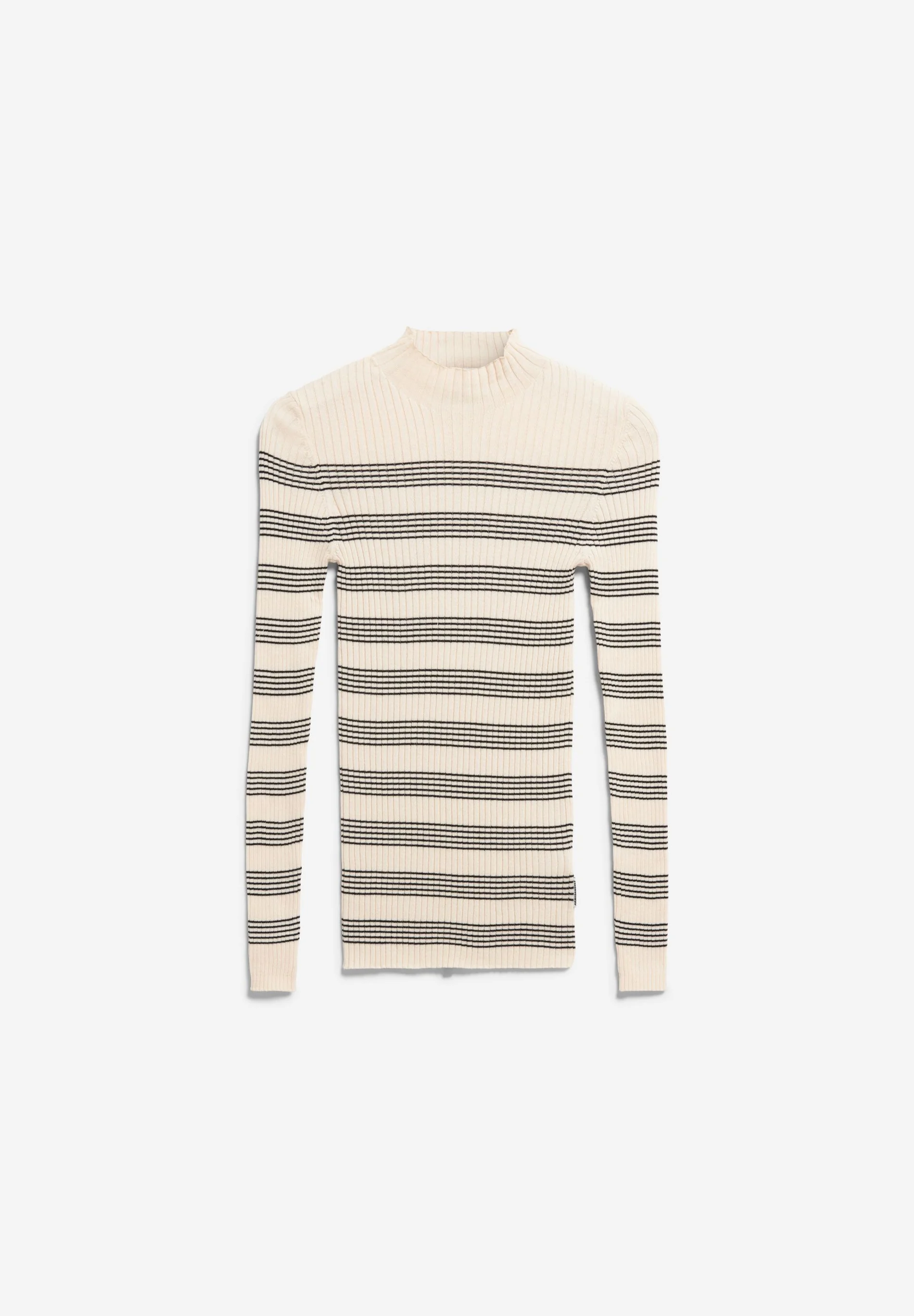 Armedangels ALAANIA GESTREIFTER STRICKPULLOVER  100% Bio-Baumwolle in oatmilk-black