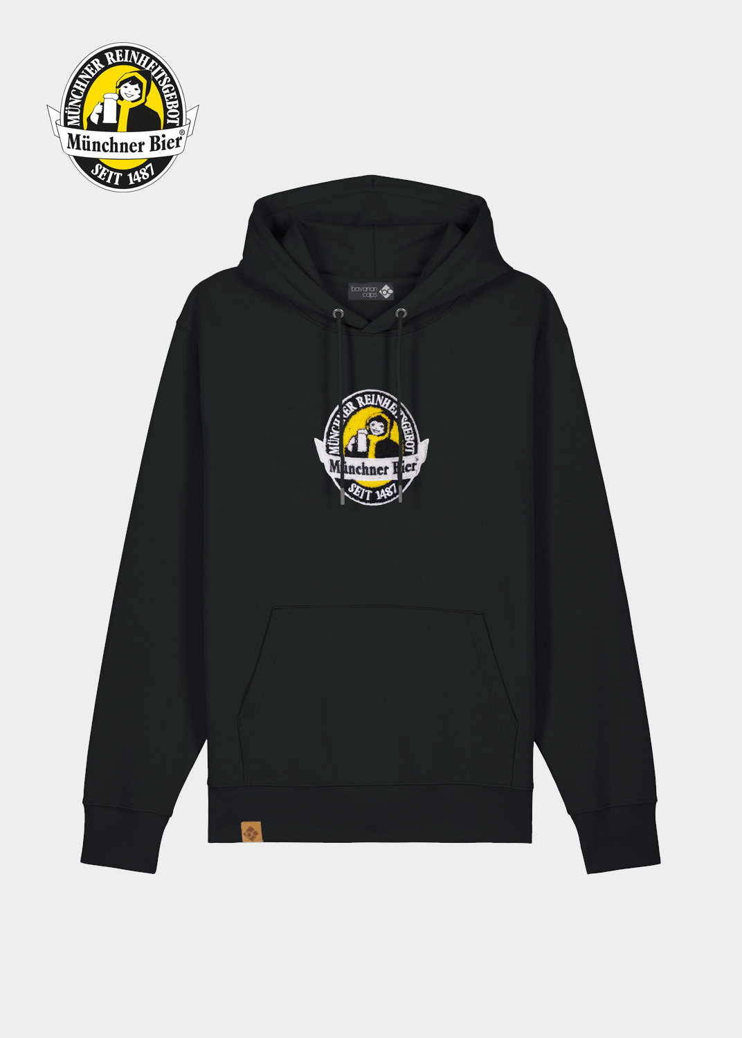   Bavarian Caps Hoodie "Münchner Bier" - schwarz Augustiner
