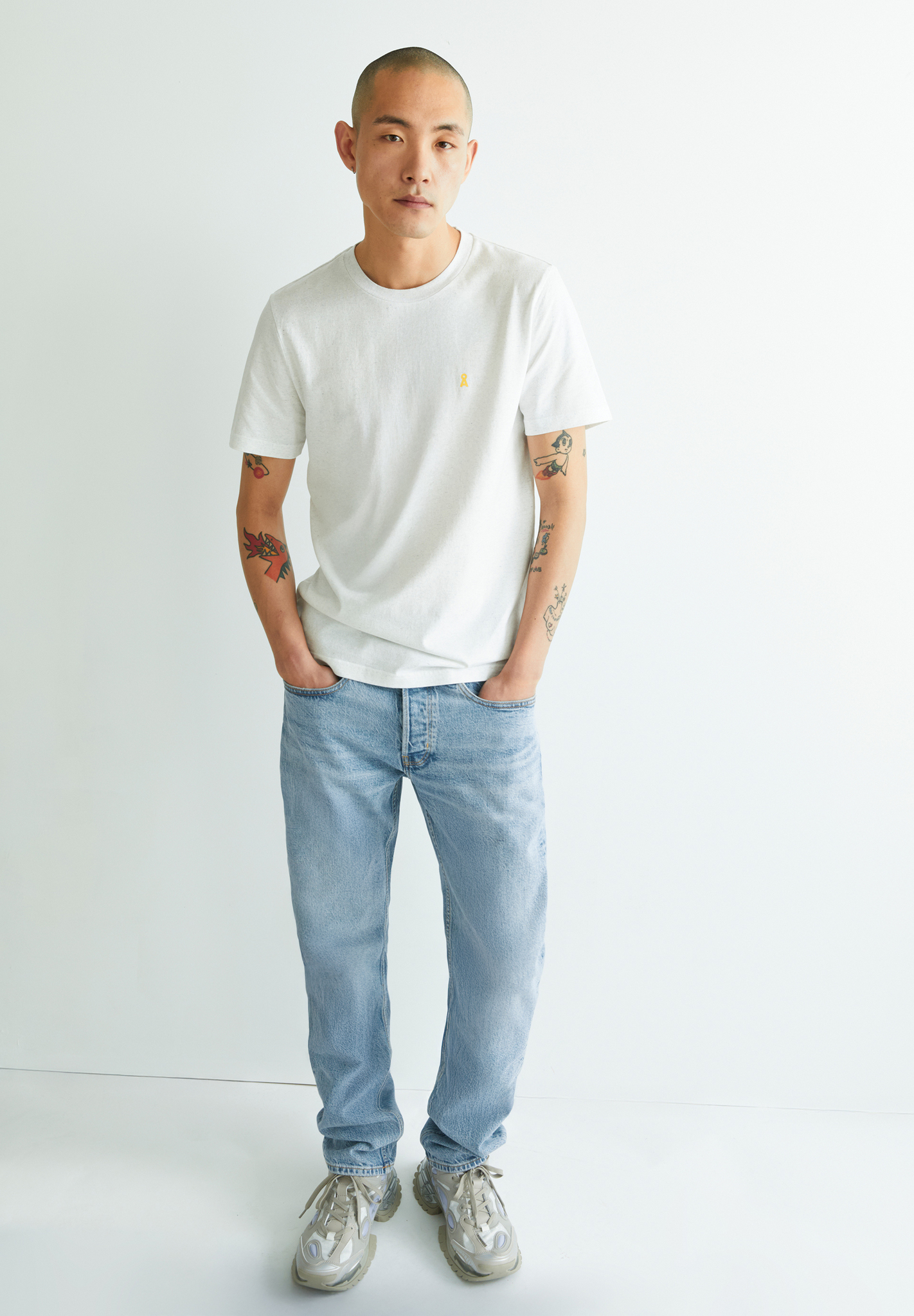 Armedangels  JAAMES CLASSIC T-Shirt aus TENCEL™ Lyocell Mix in used white 