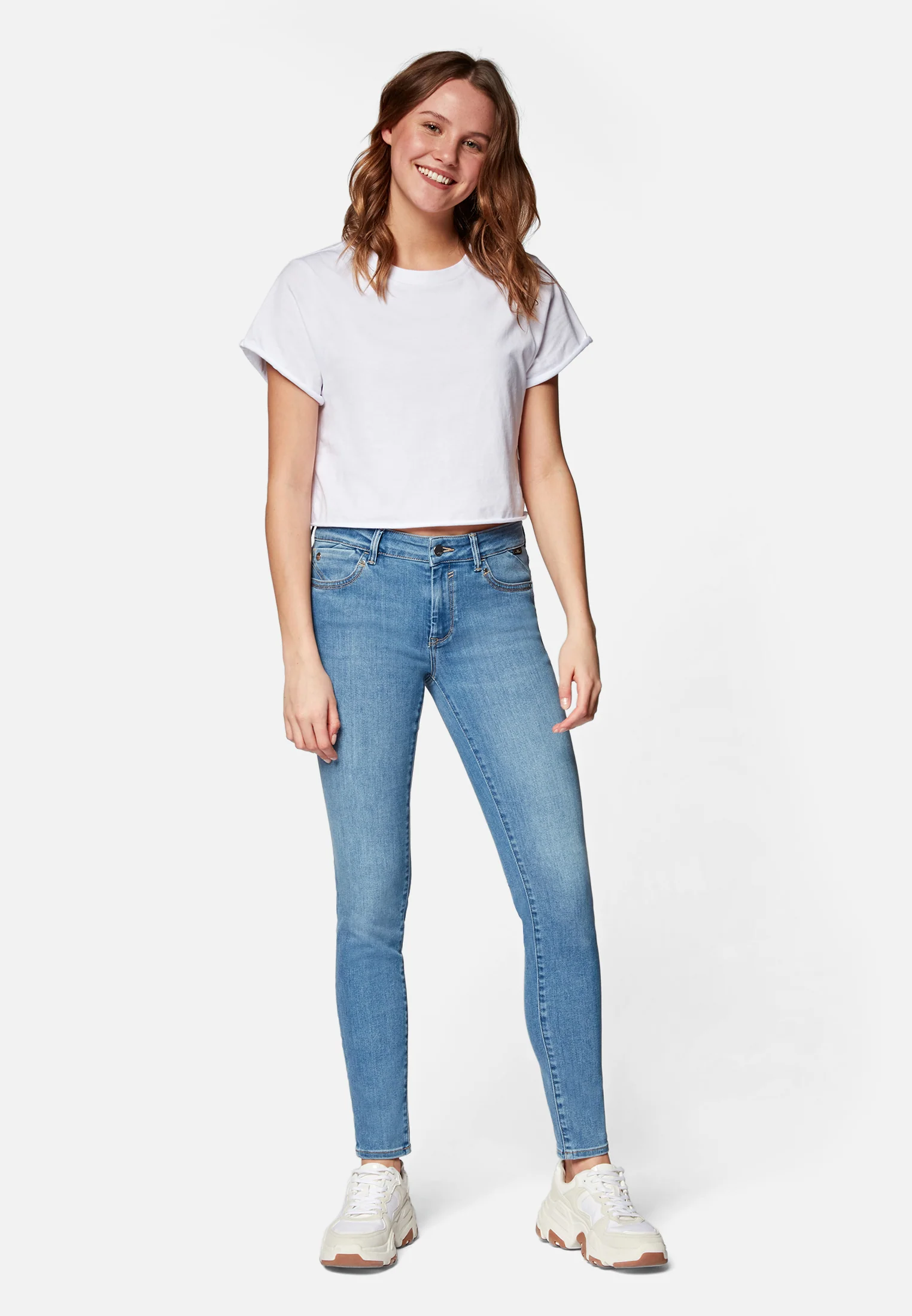 Mavi ADRIANA | Mid Rise, Super Skinny in baby blue super shape Mavi ADRIANA | Mid Rise, Super Skinny in baby blue super shape