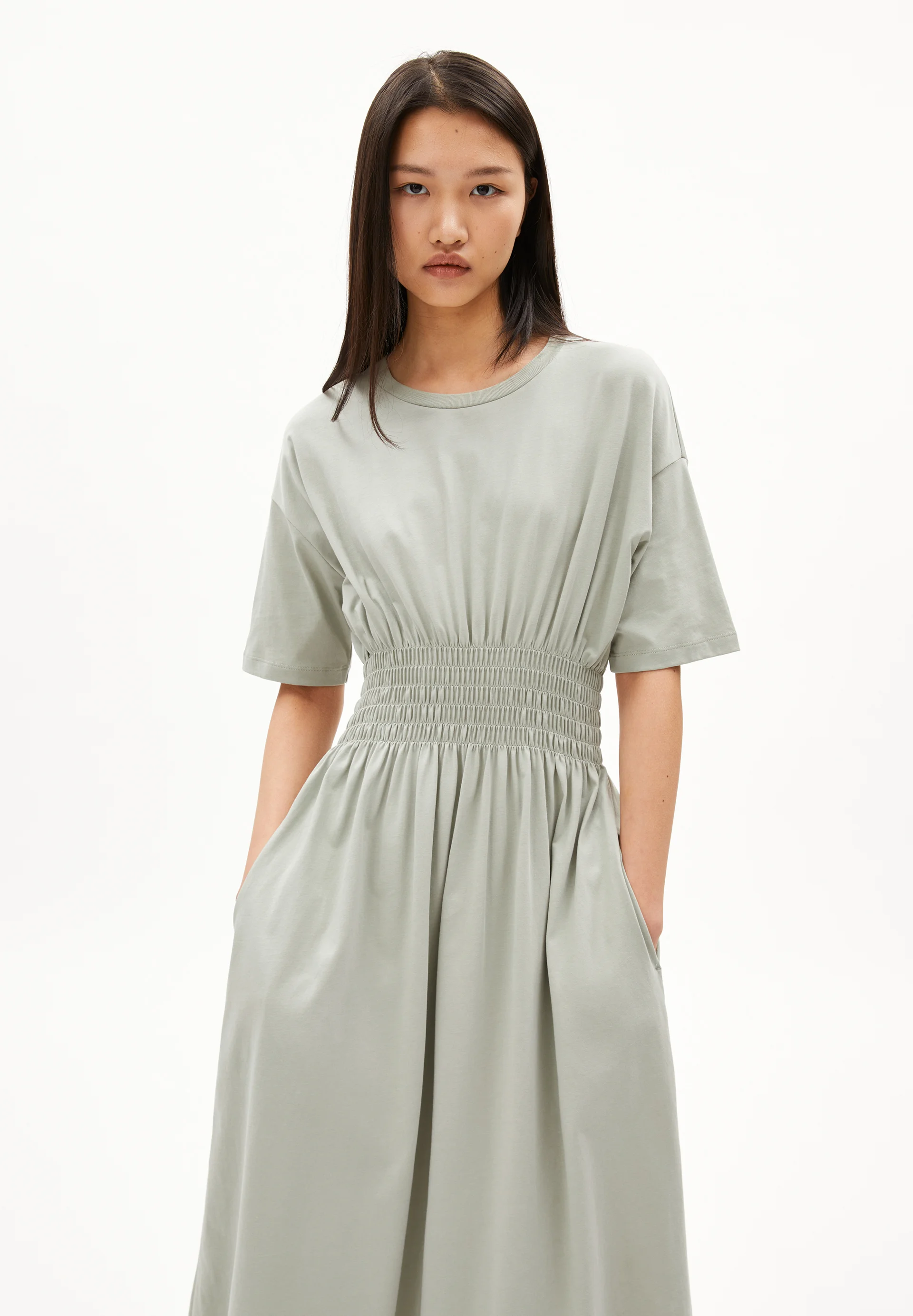 Armedangels Kleid KIWANAA Jerseykleid aus Bio-Baumwolle in seagreen