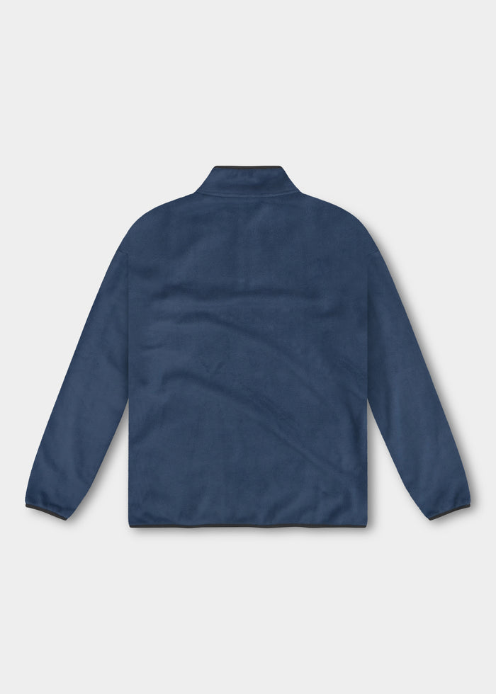 Bavarian Caps - HS70-2-1 warmer Fleece-Troyer "Edelweiß" in dunkelblau