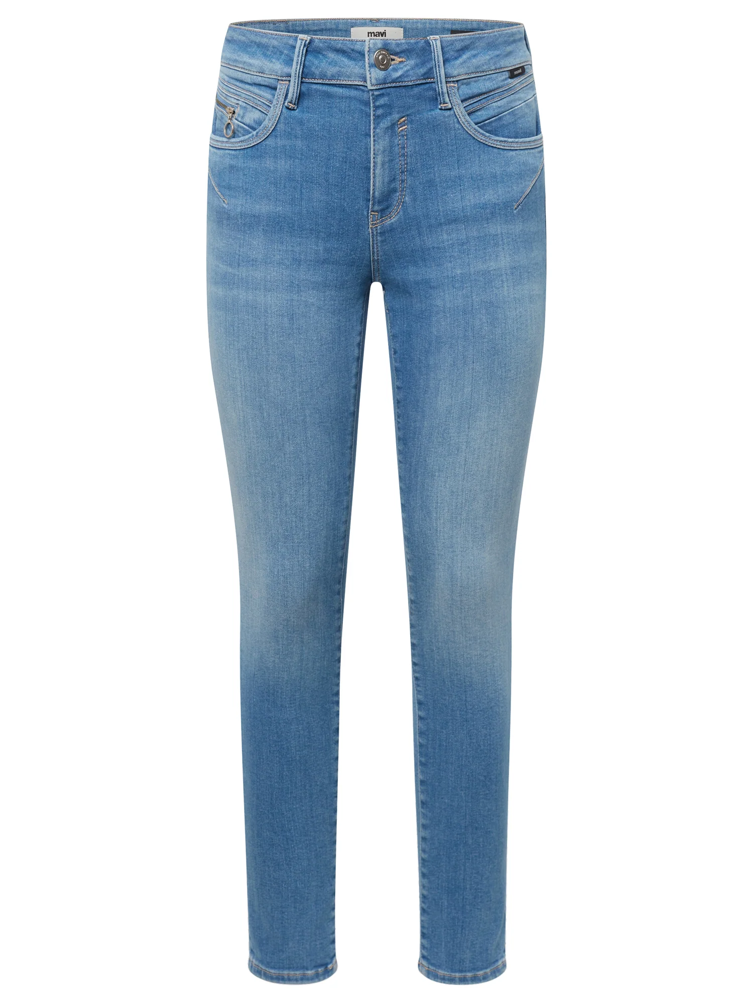 Mavi ADRIANA | Mid-Rise, Super Skinny in LT Blue Glam 