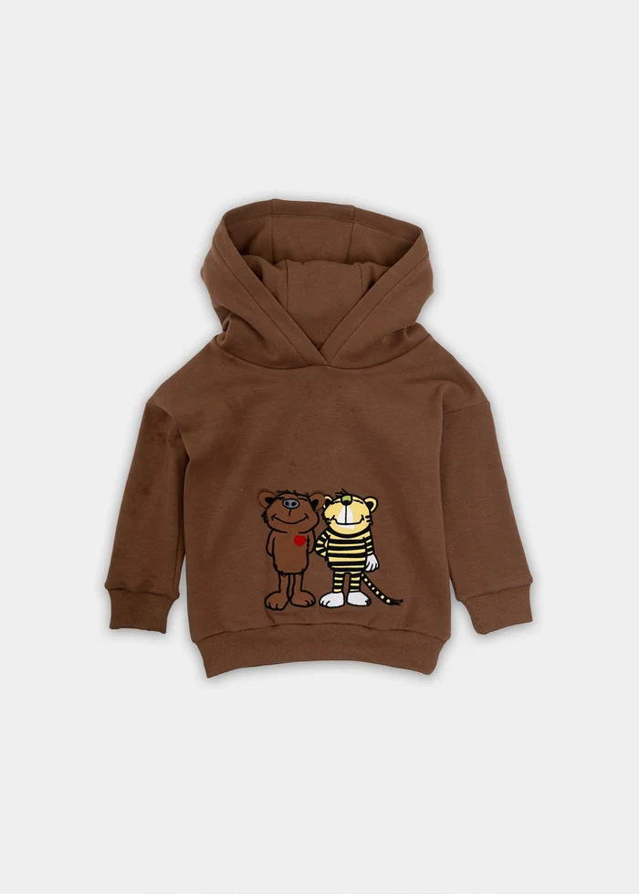 Bavarian Caps - KS14-1 Hoodie Janosch Tiger&Bär - braun (Kinder)