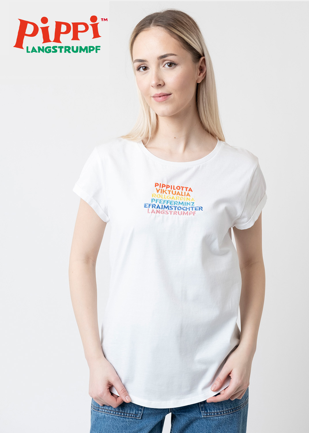 bavarian caps T-Shirt "Pippilotta Viktualia" - weiß FT16