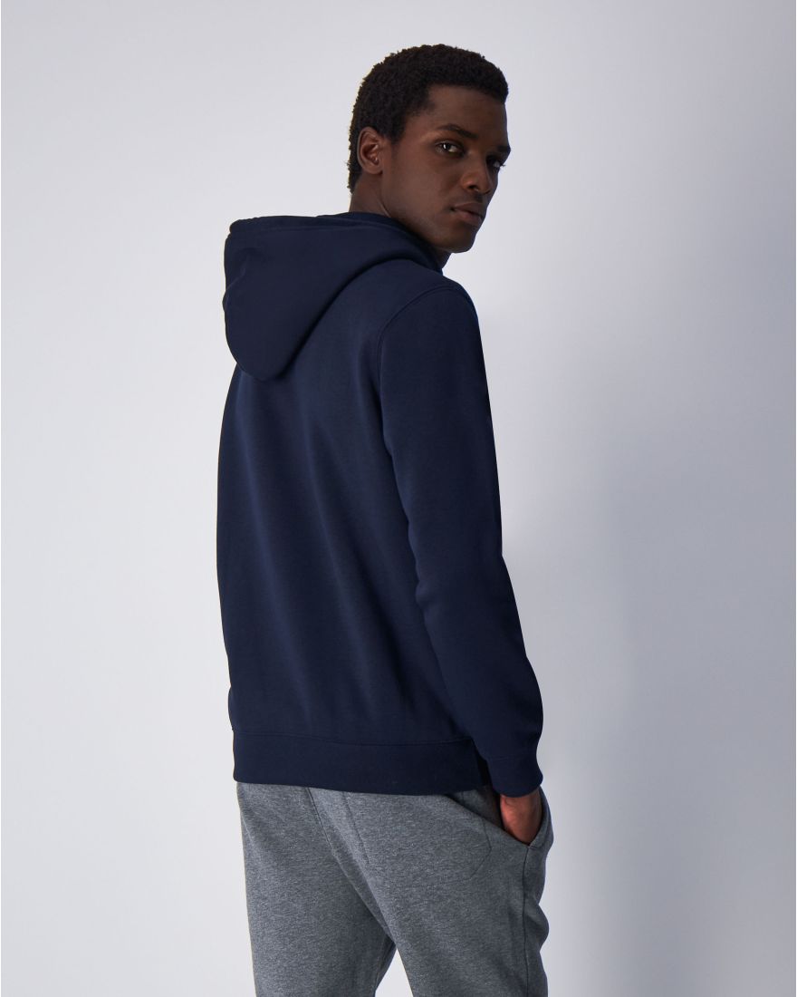 Champion Fleece-Kapuzenpullover mit durchgehendem Reißverschluss und Stickerei in blau