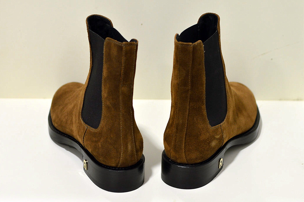  Furla Heritage Stiefeletten  Chelsea Boots aus Kalbsleder in braun