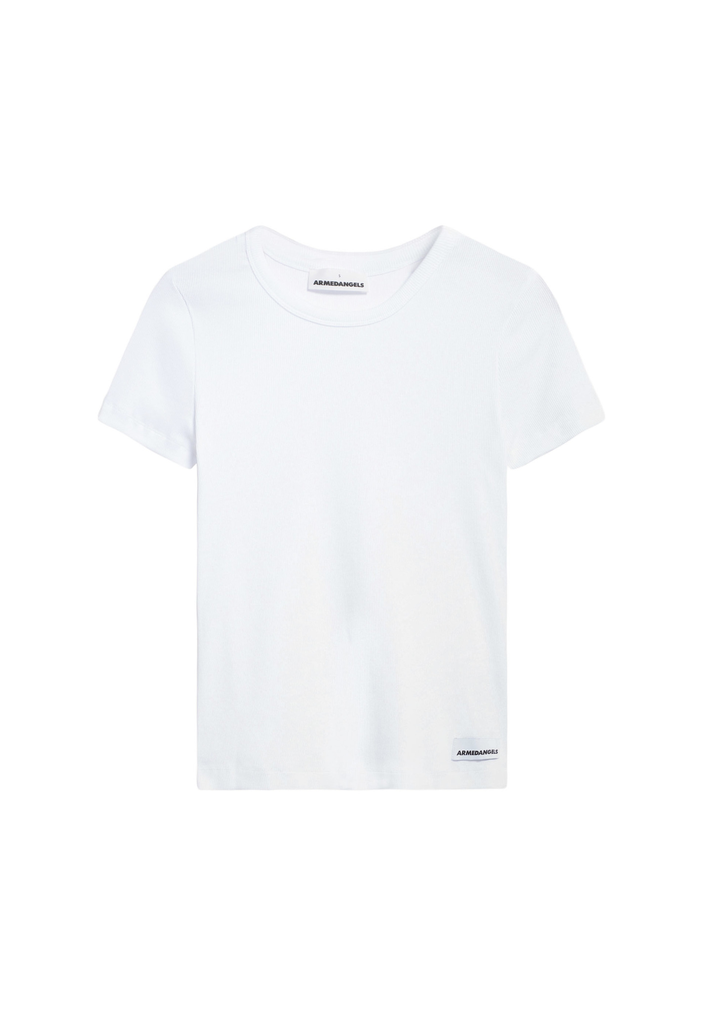 Armedangels  KARDAA  Ripp T-Shirt Regular Fit aus Bio-Baumwoll Mix in weiß 