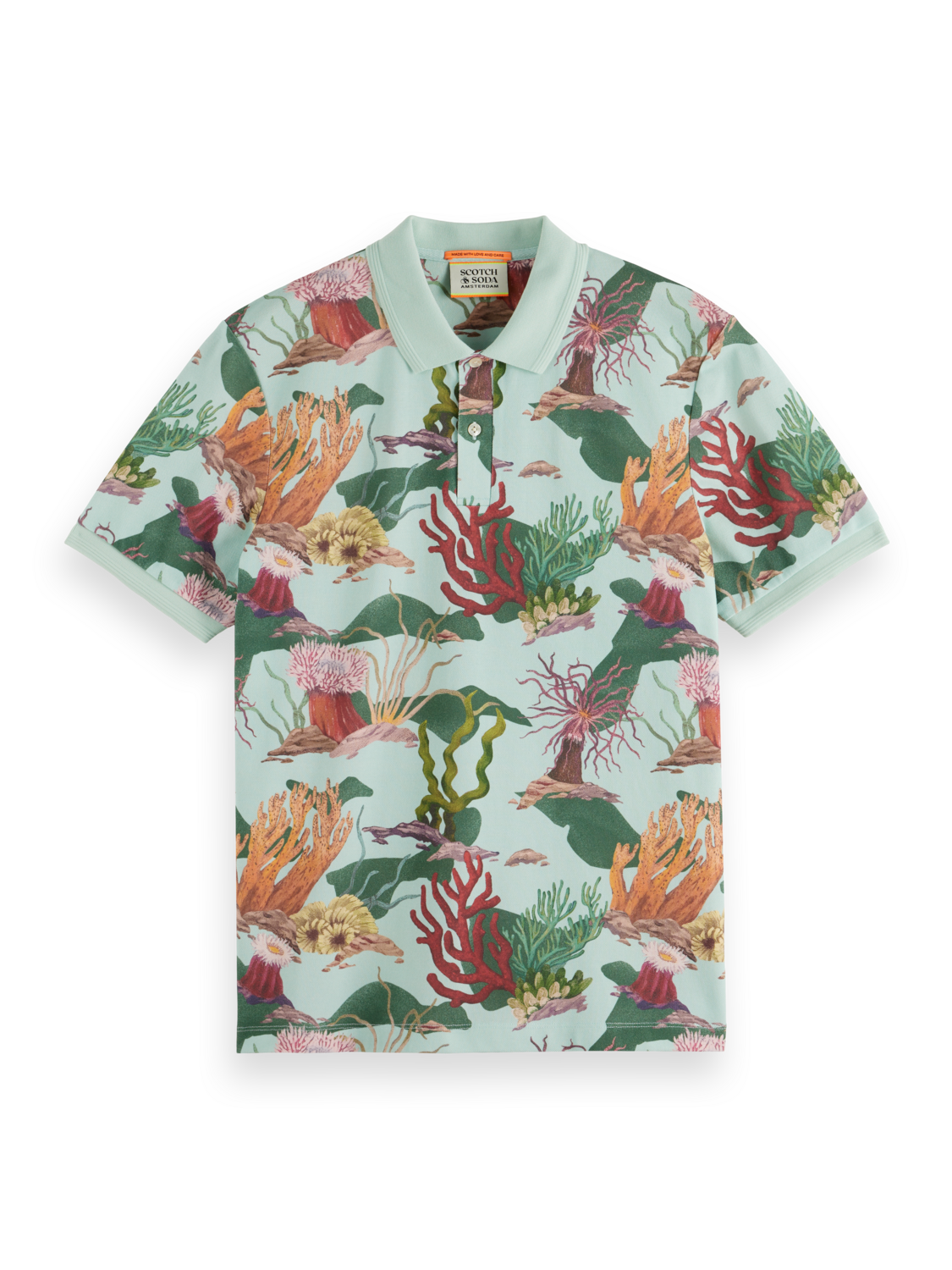 Scotch&Soda CORAL REEF CAMO PRINT POLO 
